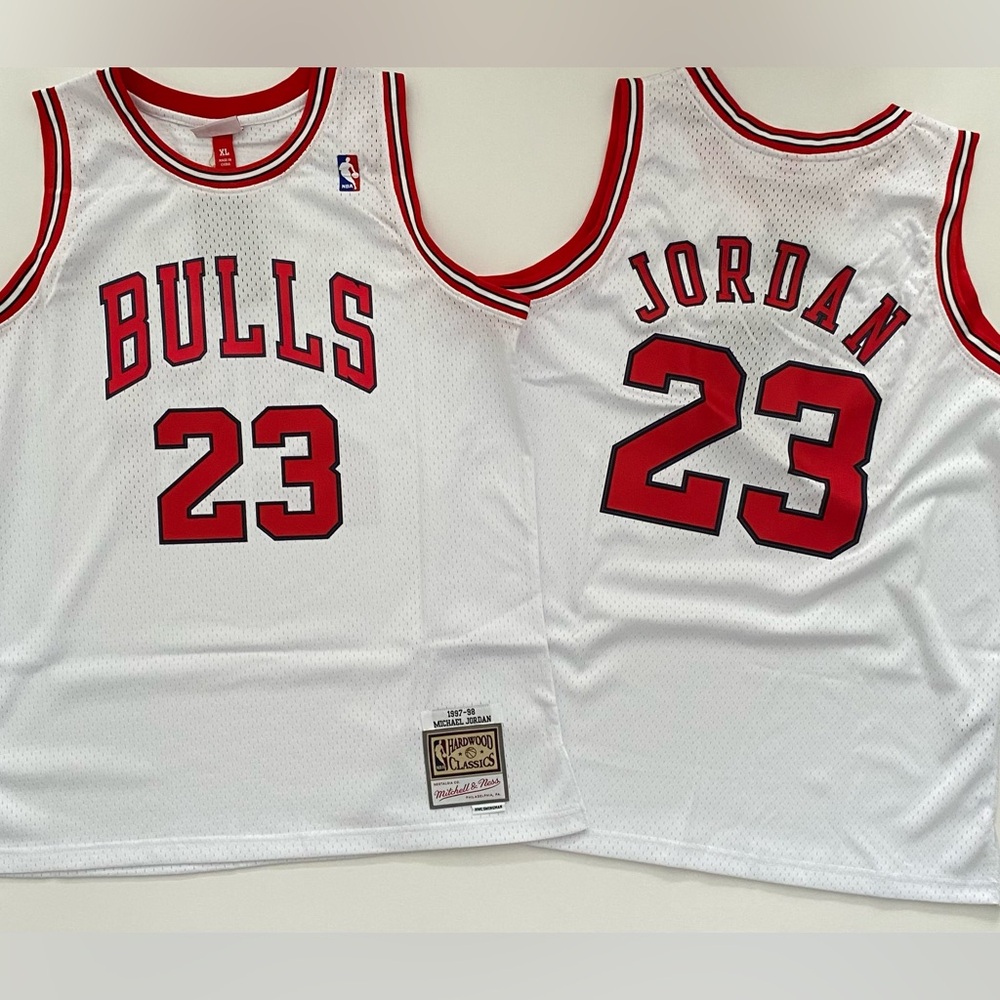 Michael Jordan Jersey NBA Chicago Bulls White size S to XXL